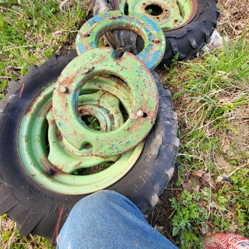 david bradley walk behind tractor wheel weight set