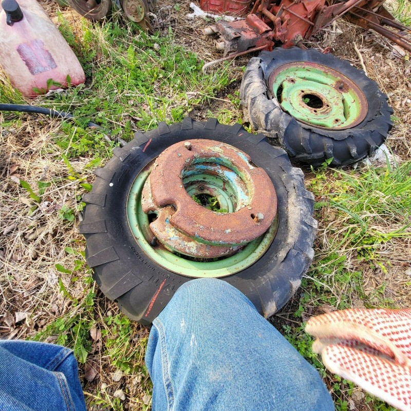 david bradley walk behind tractor wheel weight set