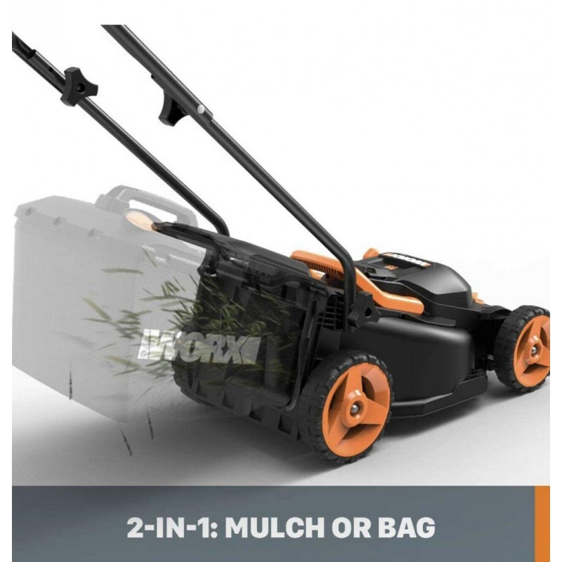 WORX WG779 40V 14in Cordless Lawn Mower with Mulching