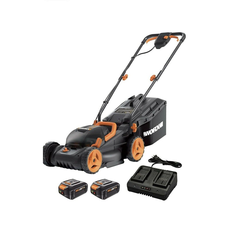 WORX WG779 40V 14in Cordless Lawn Mower with Mulching